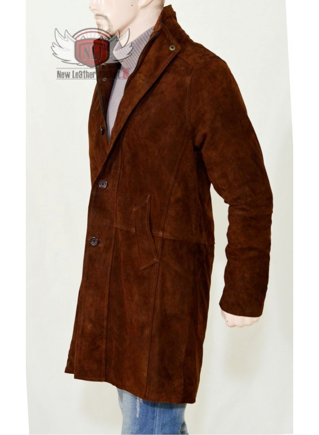 Longmire Brown Suede Leather Coat